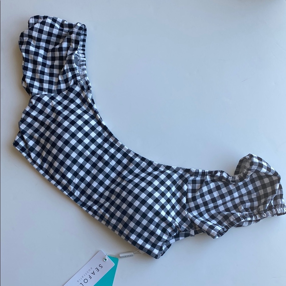 Seafolly Australia - Off-Shoulder gingham Bandeau